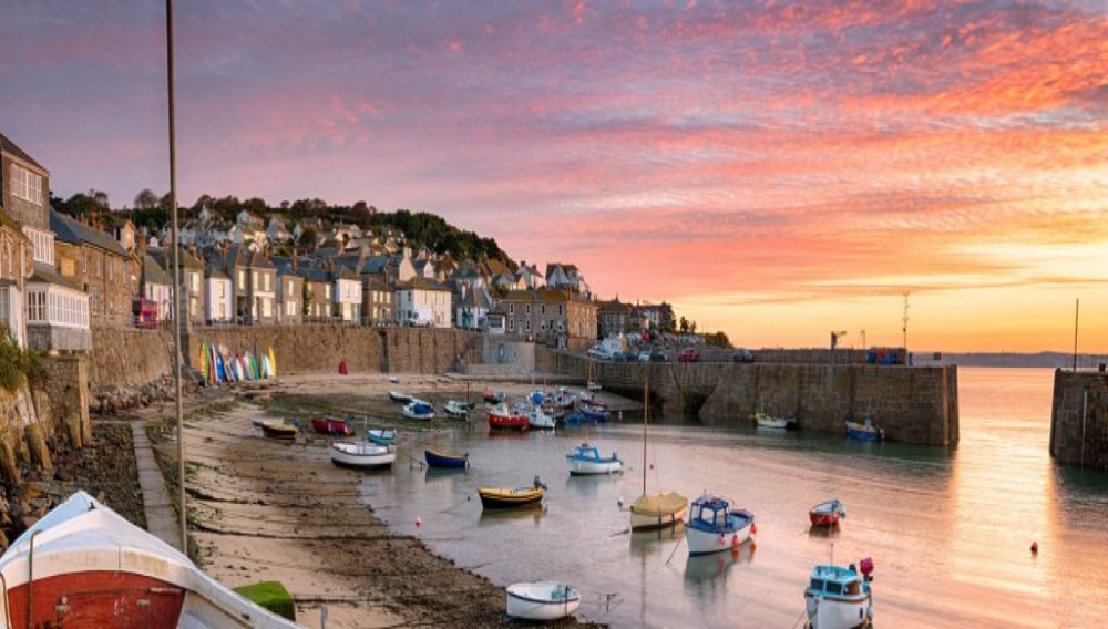 Photograph of Mousehole at sunset