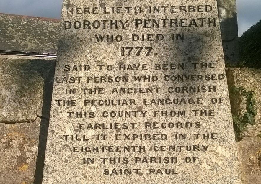 Photograph of Dolly Pentreath Memorial in Paul