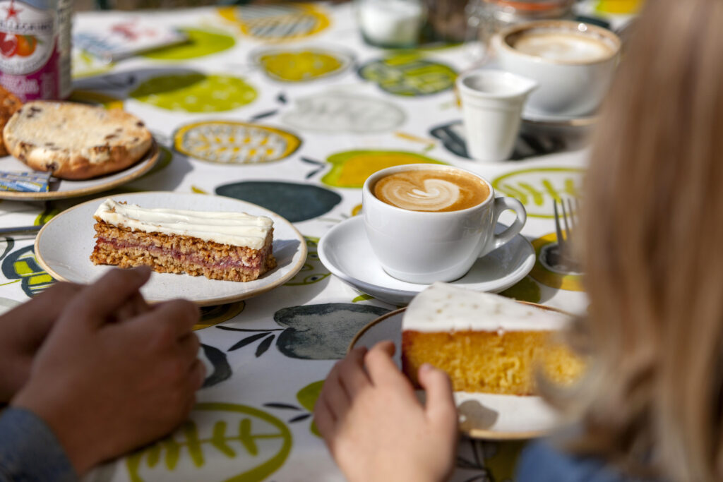 Coffee and cake on offer at Penlee House's cafe - The Orangery