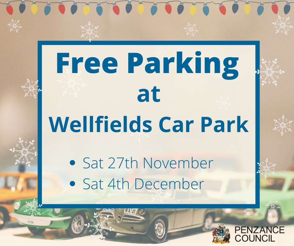 Free car parking at Wellfields Car Park - Sat 27th Nov and Sat 4th December