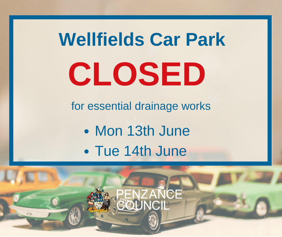 Wellfields Car Park will be closed for drainage works on Monday 13th and Tuesday 14th June