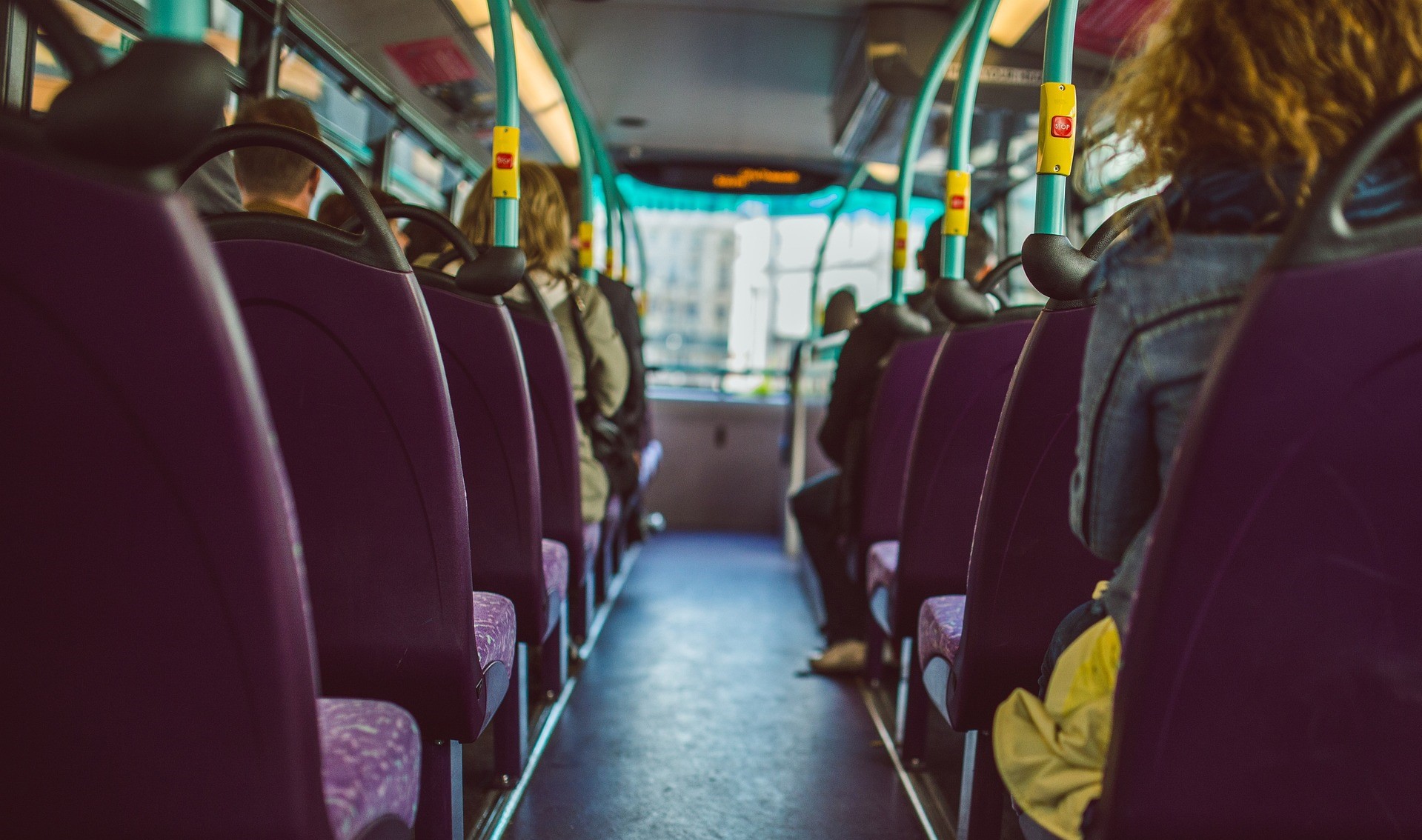 People travelling on a bus