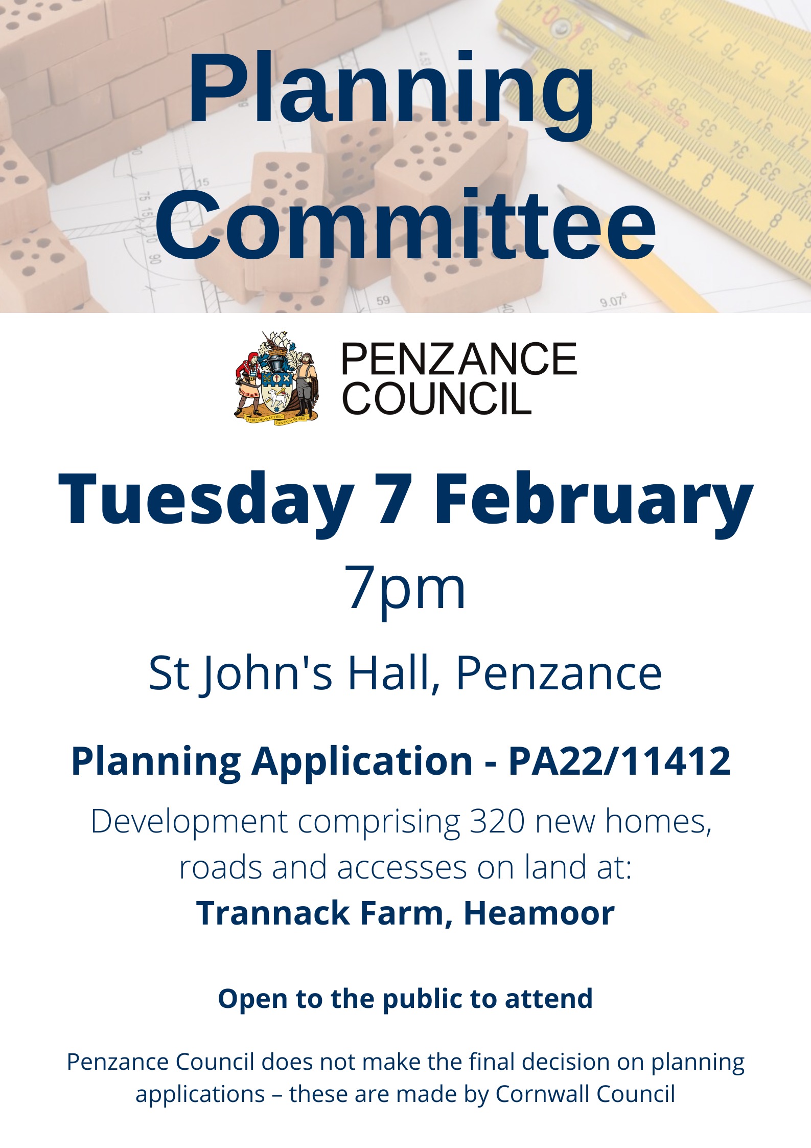 Meeting to discuss planning application in Heamoor - Penzance Council