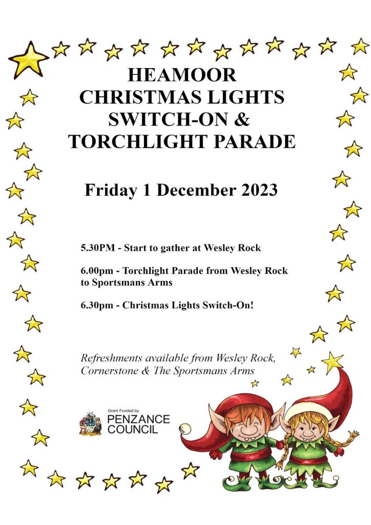 Heamoor Christmas Lights Switch-On & Torchlit Parade poster