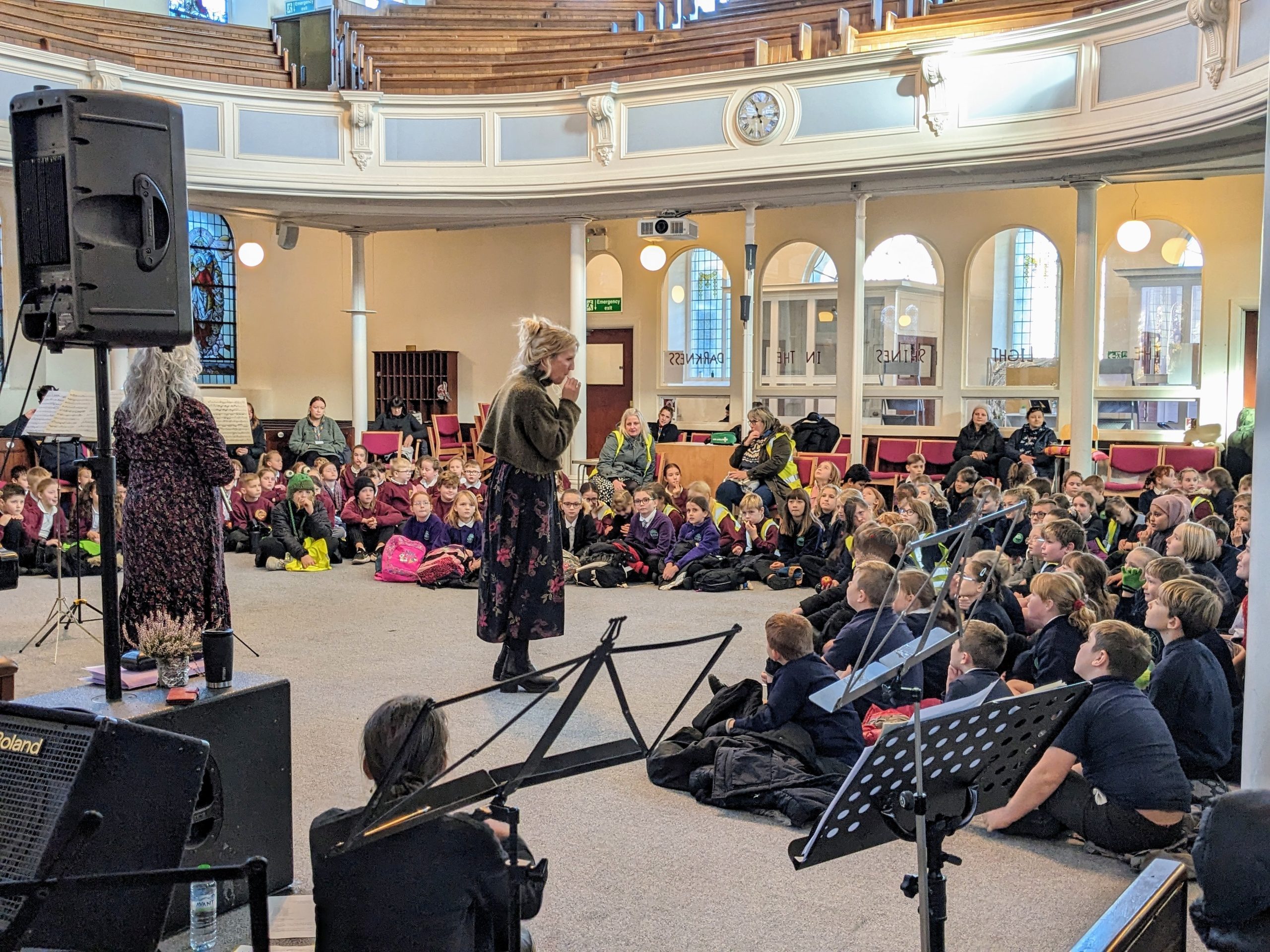 School children learn about the oboe (Photo - Penzance Council)