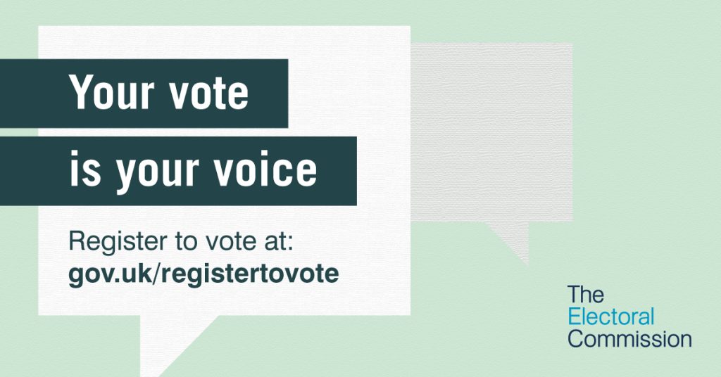Your vote is your voice - register to vote!