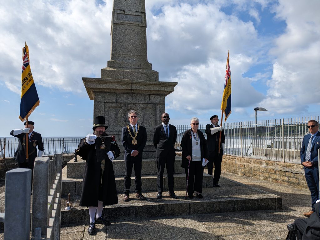 The D-Day80 Proclamation is read by the Penzance Town Crier