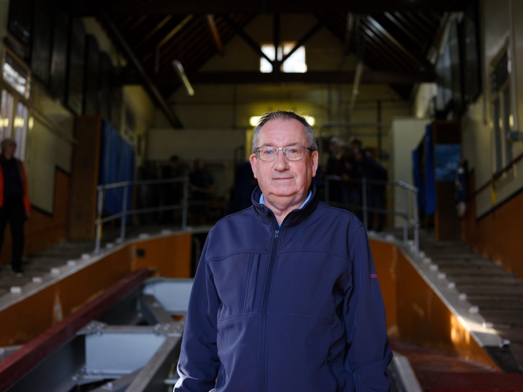 Mayor of Concarneau Marc Bigot visits the old Penlee lifeboat station.