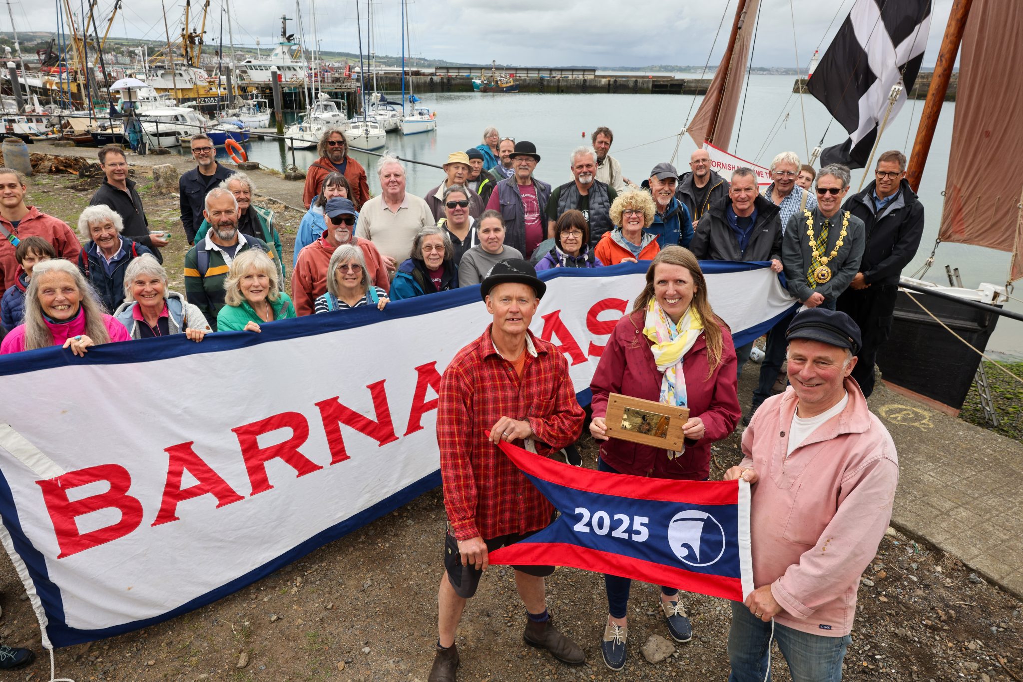 Community celebrates National Flagship Award for Cornish boat ...